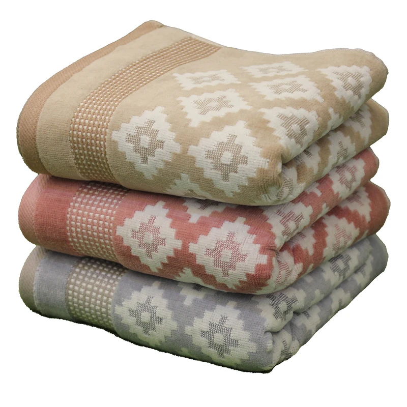 حوله دستی آذرریس تبریز مدل دیاموند سایز 80x40 سانتی متر مجموعه 3 عددی