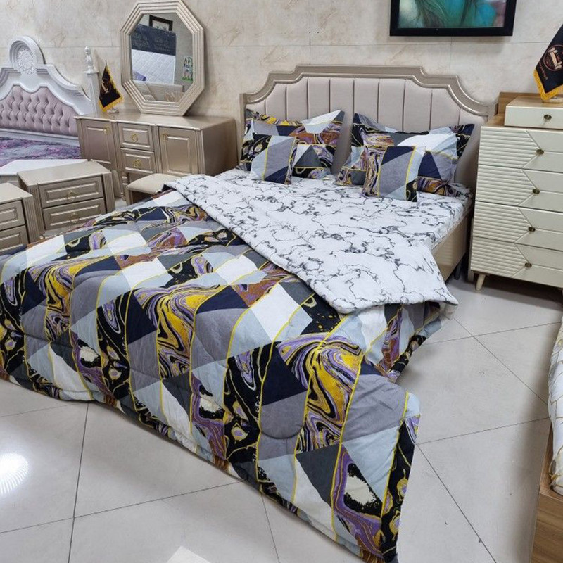 سرویس روتختی مدل نخ کتان 2 نفره 6 تکه