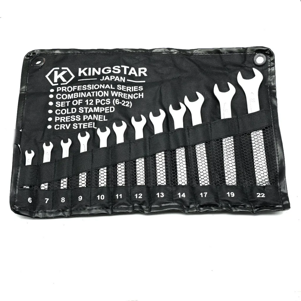آچار یکسر تخت و یکسر رینگی کینگ استار مدل JAPAN-SET-12PCS  مجموعه 12 عددی