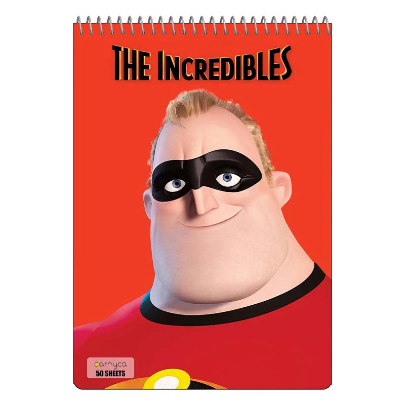 دفتر نقاشی 50 برگ سیمی کارنیکا طرح شگفت انگیزان مدل The Incredibles کد 85075