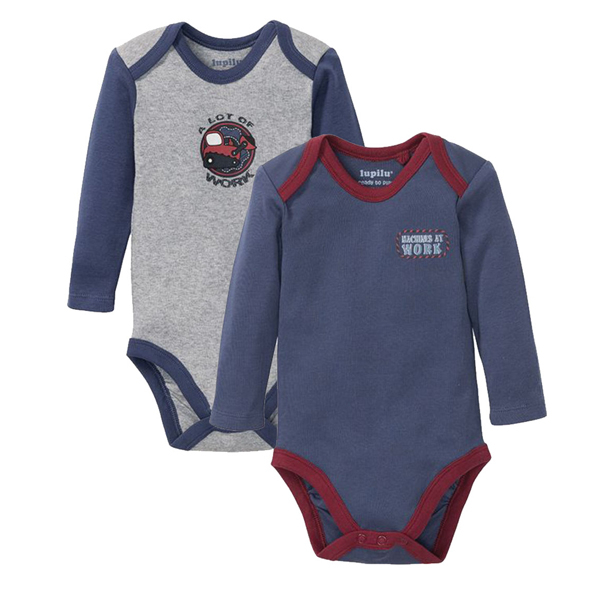 بادی آستین بلند نوزادی لوپیلو مدل BYS02 مجموعه دو عددی