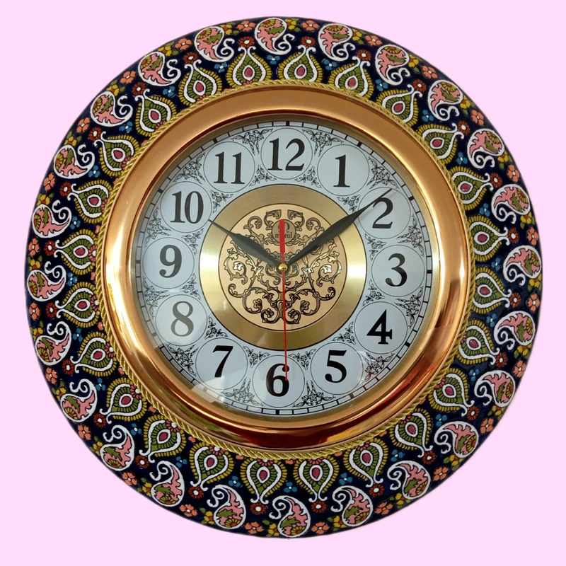 عکس شماره 7 : ساعت دیواری میناکاری کد 01