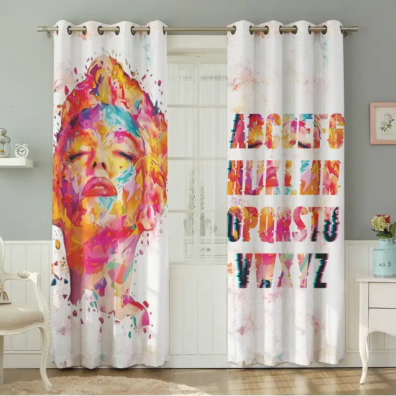 پرده نیروانا طرح چهره مدل مخمل کد 8823 سایز 140×280 سانتی متر