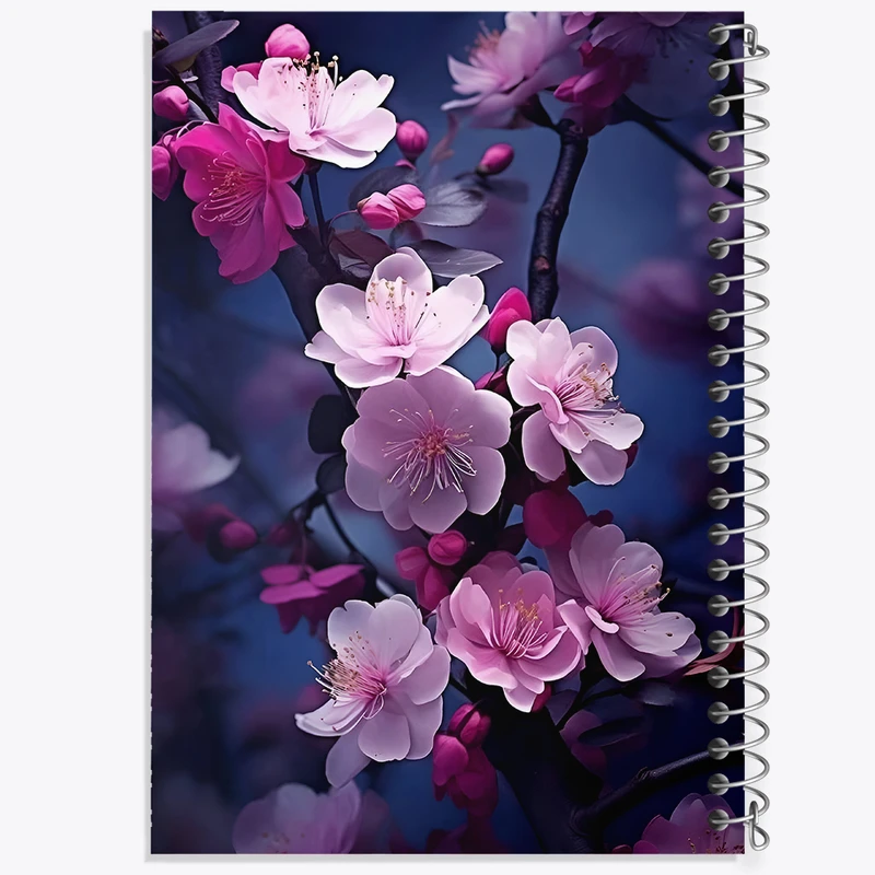 دفتر شطرنجی 50 برگ خندالو طرح گل صورتی کد F5248