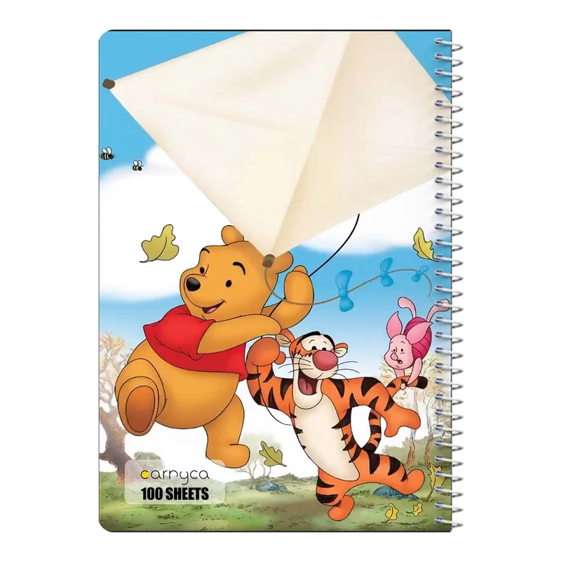 دفتر مشق 100 برگ سیمی کارنیکا طرح وینی خرسه Winnie the Pooh کد 84821
