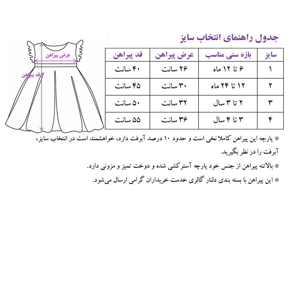 پیراهن دخترانه دلنار گالری مدل کفشدوزک -  - 2