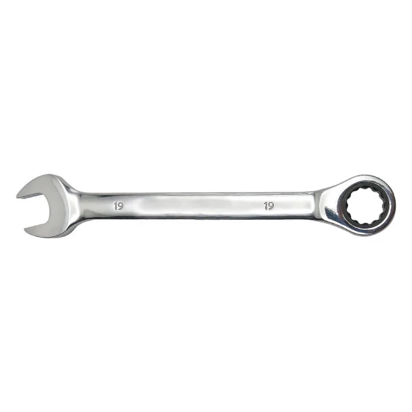 آچار یکسرتخت و یکسر رینگی جغجغه ای کد CR-V0019 سایز 19 میلیمتر