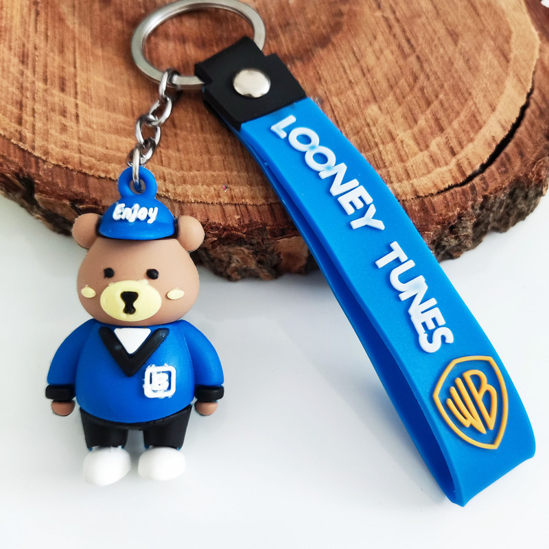 جاکلیدی مدل سیلیکونی طرح خرس تدی و لباس بیسبال کد DB20