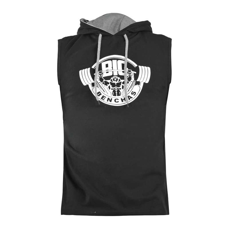 تاپ کلاه دار ورزشی مردانه مدل GS-M-SHM-240767 رنگ مشکی