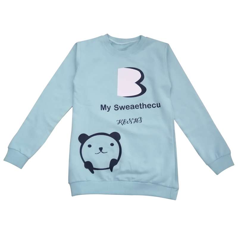 سویشرت دخترانه مدل بی رنگ آبی