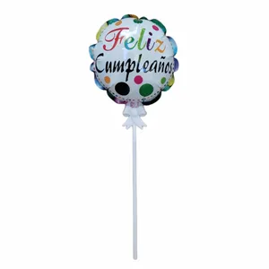 بادکنک فویلی مدل پایه دار طرح هپی کد S7