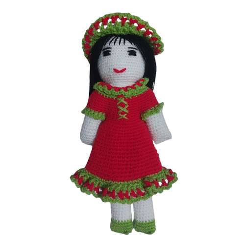 عروسک بافتنی طرح دختر کد 0001