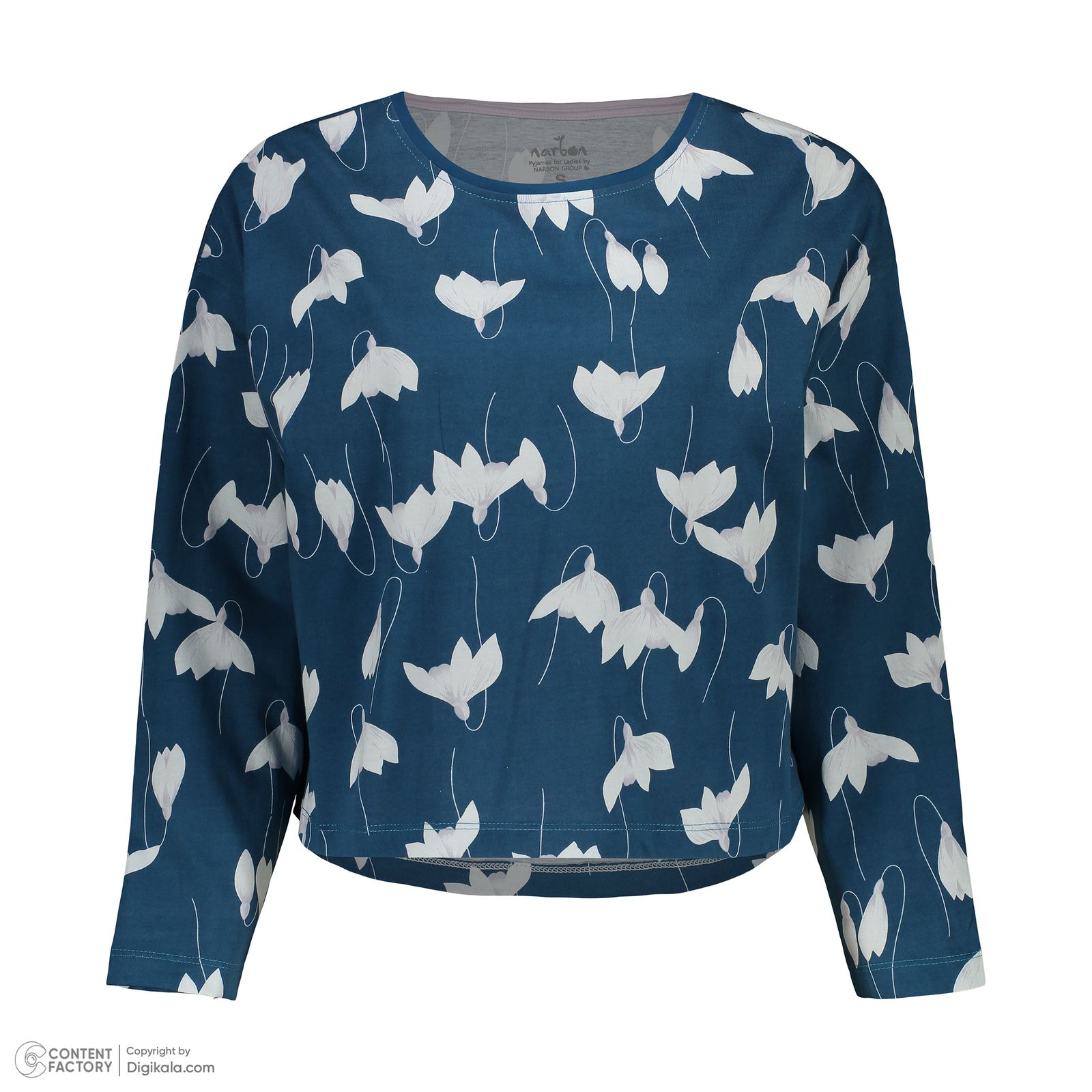 ست کراپ تیشرت آستین بلند و شلوار زنانه ناربن مدل 15211106 - - 9