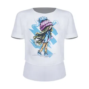 بلوز زنانه مدل کیمیا طرح دختری با کلاه زمستانی