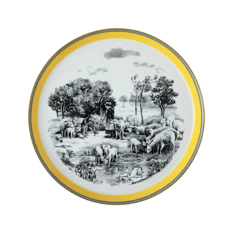 بشقاب غذاخوری زی مدل فرم اس   27 ویلیج درجه یک بسته 3 عددی	