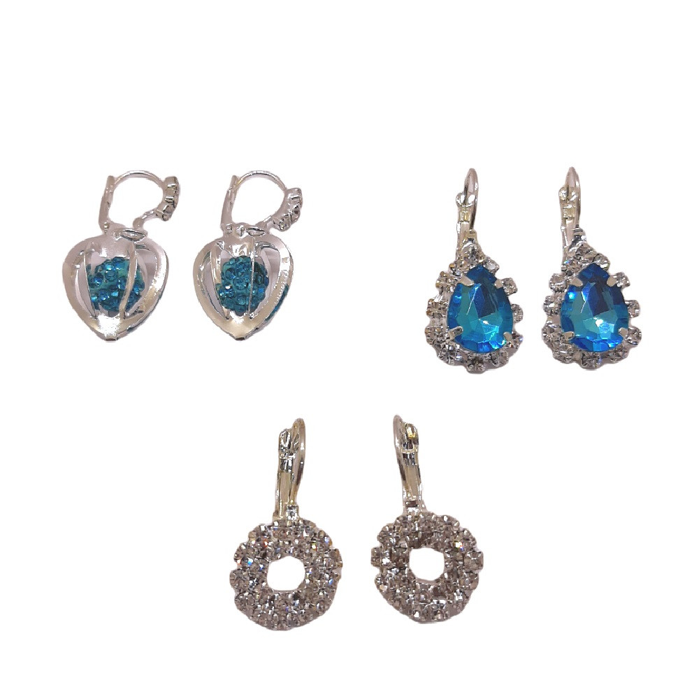 گوشواره دخترانه مدل F02 مجموعه 3 عددی