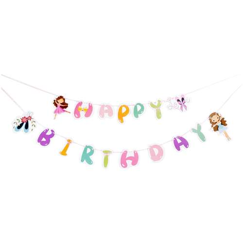 ریسه تولد مدل تولد مبارک طرح دختر بالرین کد 01