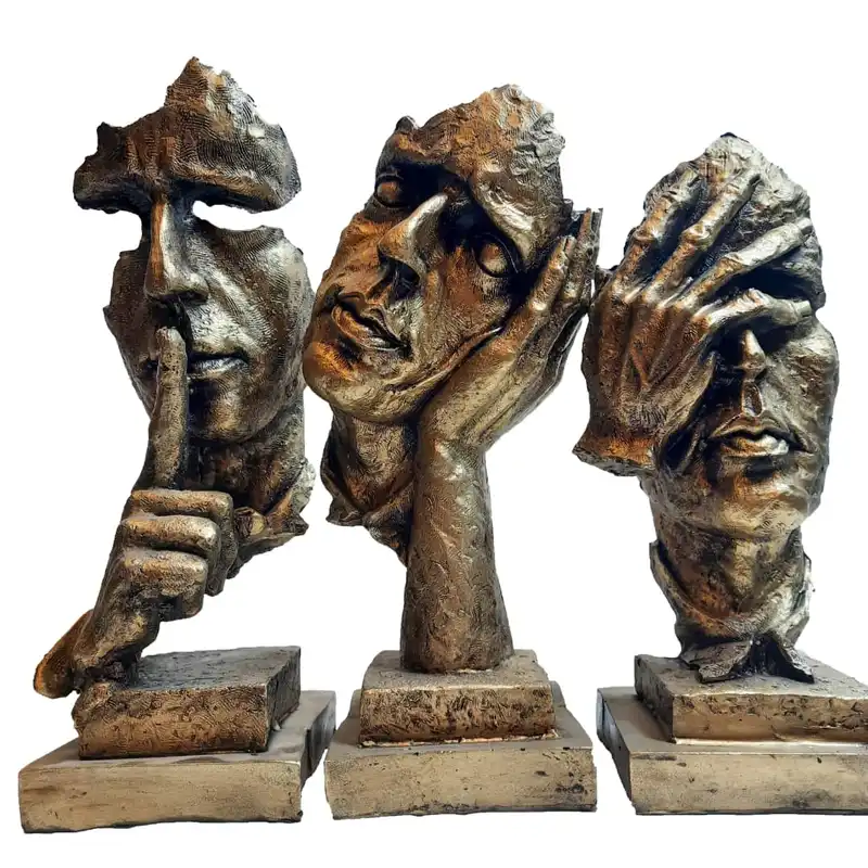 مجسمه دکوری مدل سکوت مجموعه سه عددی