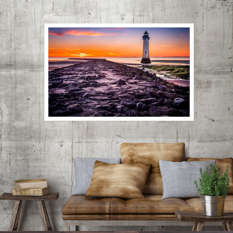 تابلو نوری بکلیت طرح فانوس دریایی مدل W-MO1679