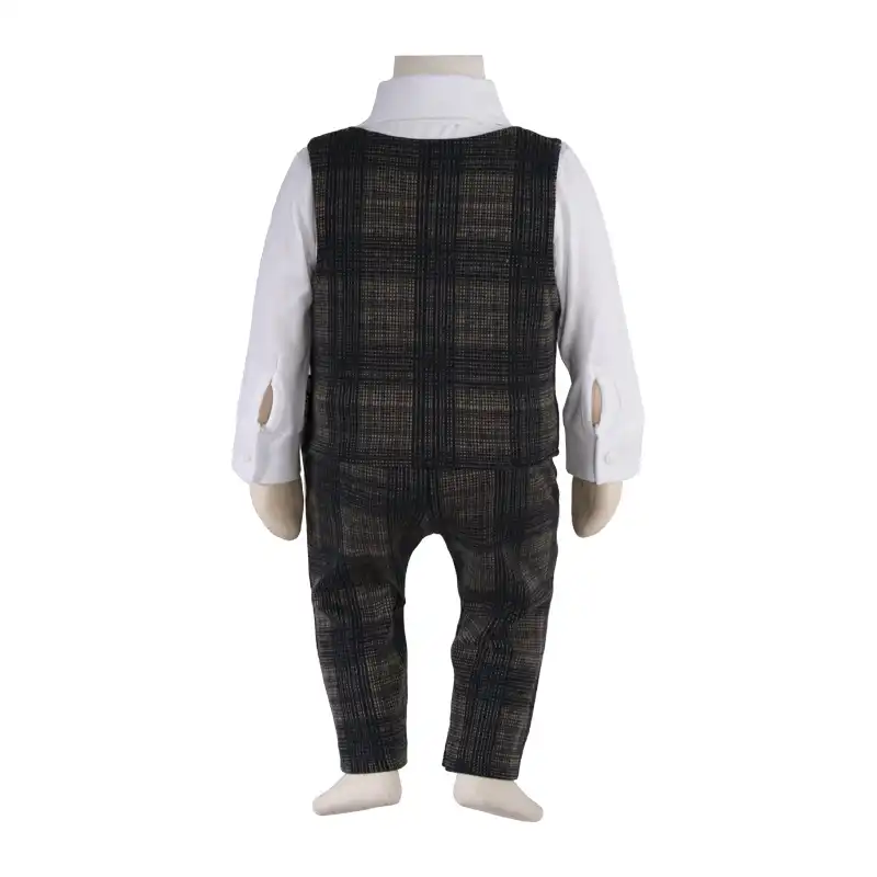 ست 3 تکه لباس نوزادی آدمک مدل  ژاکارد کد 320008