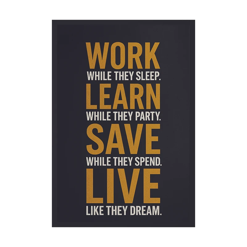 تابلو طرح راز موفقیت کد 01 فریم مشکی