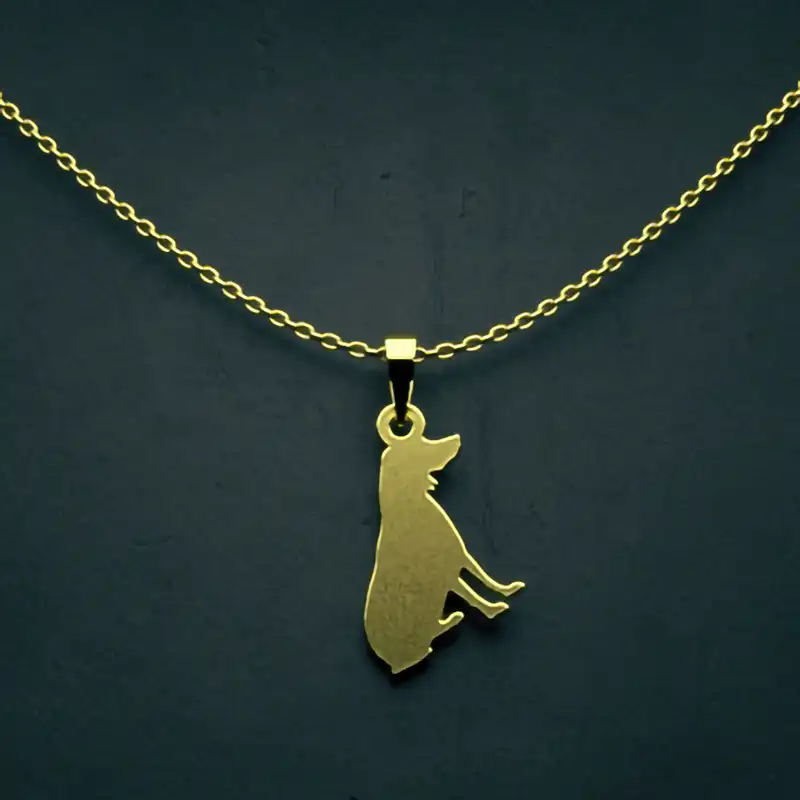 گردنبند طلا 18 عیار زنانه مدوپد مدل سگ کد J2-1-1031