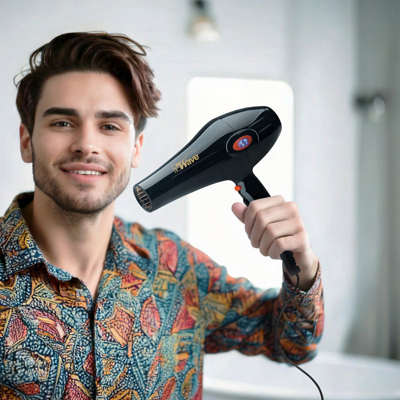 سشوار حرفه‌ای پروویو مدل PW-3111، موتور AC با توان مصرفی 2300 وات، دارای قابلیت باد سرد، فناوری تولید یون، صفحه نمایش، با حالت حجم‌دهنده و صاف‌کننده، وزن 700 گرم، تنظیم حرارت 3 حالته و کنترل سرعت 2 حالته، به همراه سری متمرکزکننده پهن و باریک