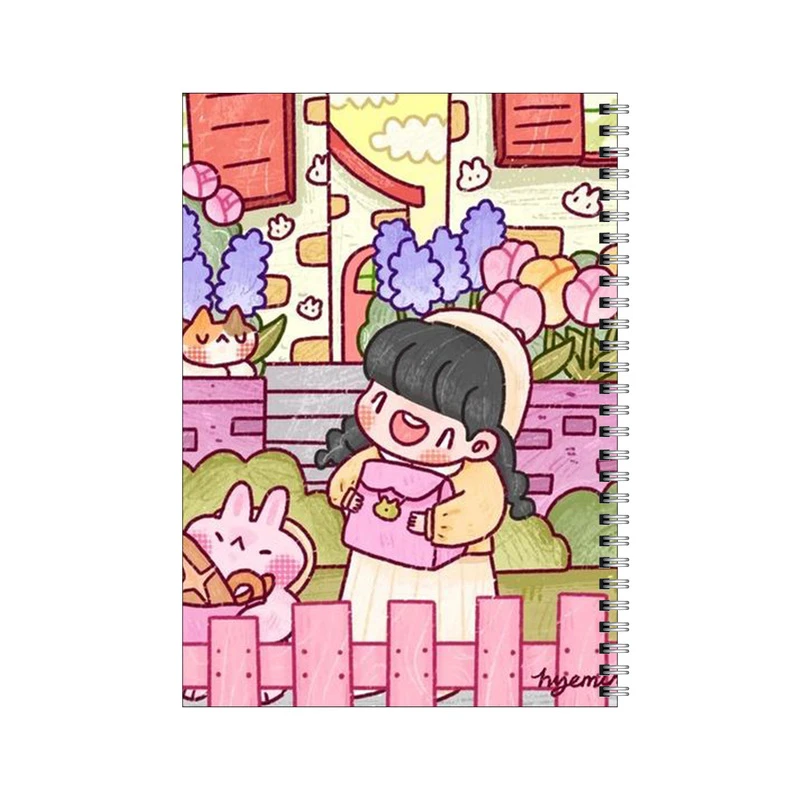 دفتر مشق 50 برگ بامبیلیپ طرح دختر و خرگوش در راه مدرسه کد 4755125