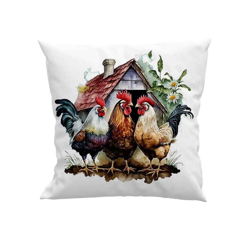 کوسن پاد آفرین مدل مرغ و خروس کد DKK419