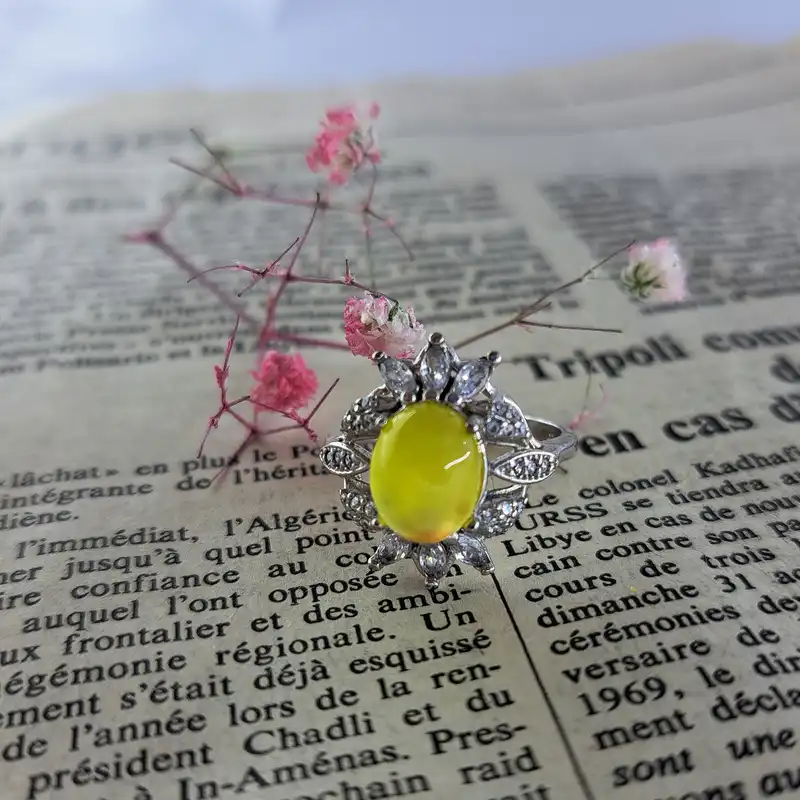 انگشتر نقره زنانه ملک زیور مدل عقیق شرف الشمس مارکیز کد 10