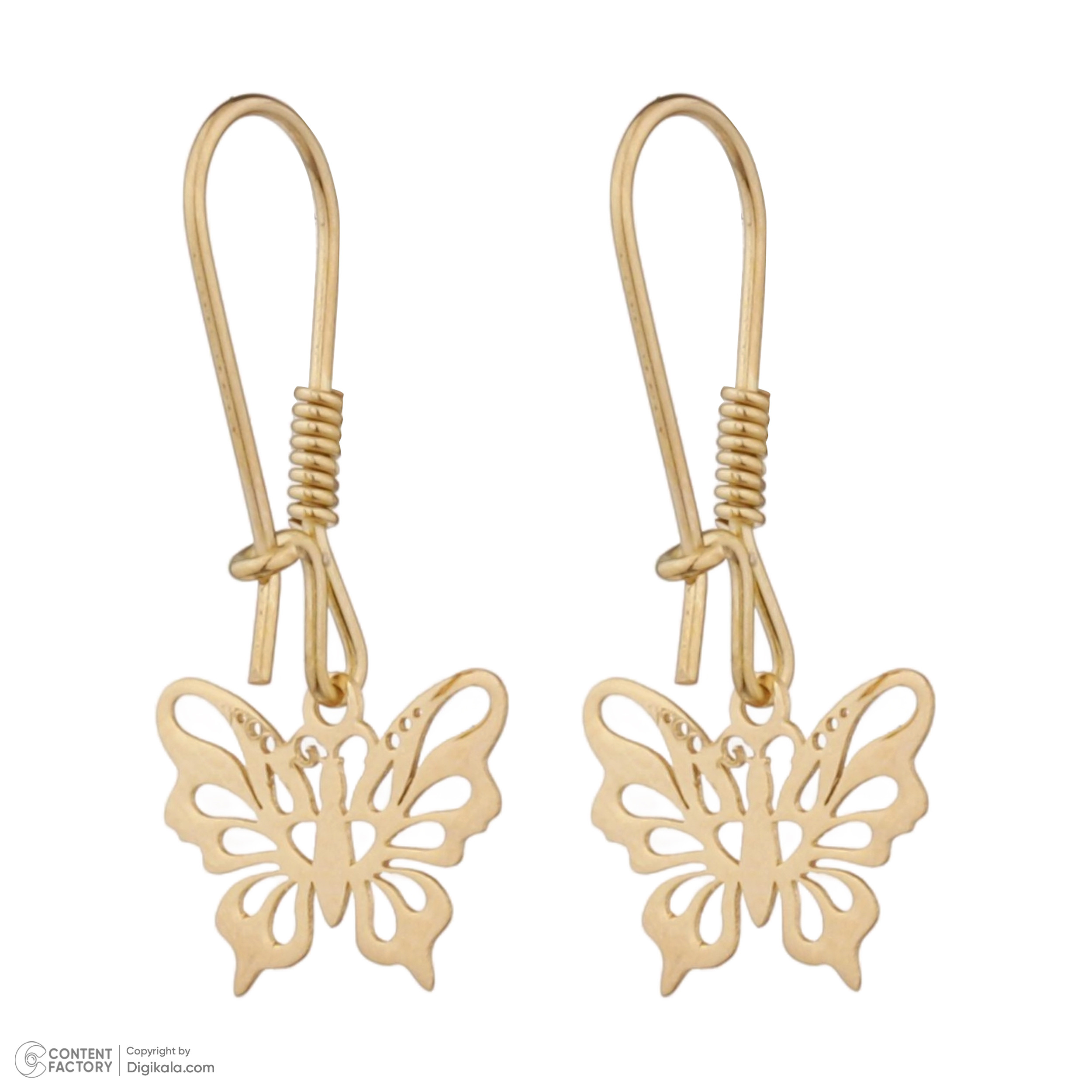 گوشواره طلا 18 عیار دخترانه طلای مستجابی مدل 15102 گوشواره طلا 18 عیار دخترانه طلای مستجابی مدل 15102