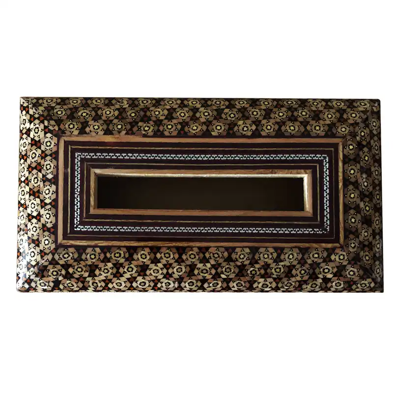 جعبه دستمال کاغذی خاتم کاری کد DR21