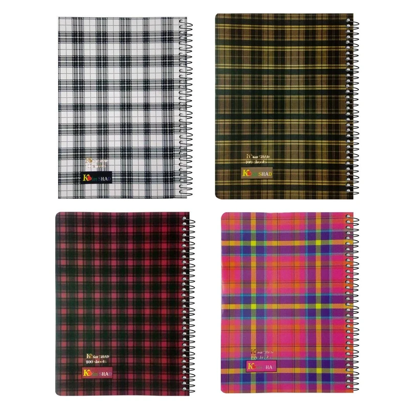 دفتر مشق 100 برگ کیان شاد طرح چهار خانه مجموعه 4 جلدی