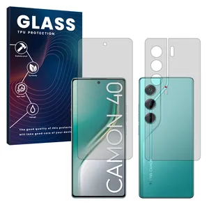 Glass Resistant model matte screen protector suitable for Tecno Camon 40 mobile phone along with the back protector
