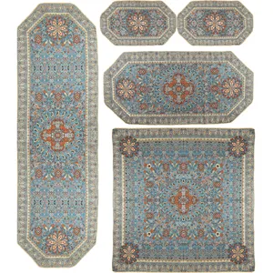 ست 5 تکه رومیزی ابریشم طرح کهکشان کد 03