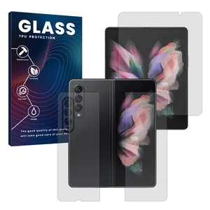 Glass Resistant model Matte screen protector suitable for Samsung Galaxy Z Fold 3 mobile phone along with back protector
