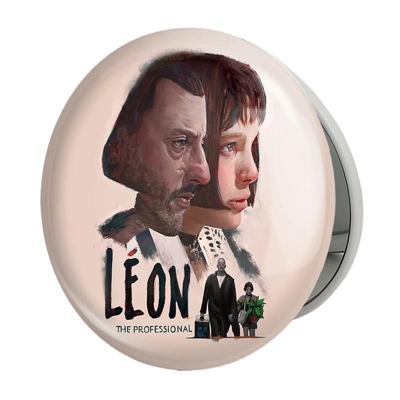 آینه جیبی خندالو طرح لئون و ماتیلدا مدل تاشو کد 3153 