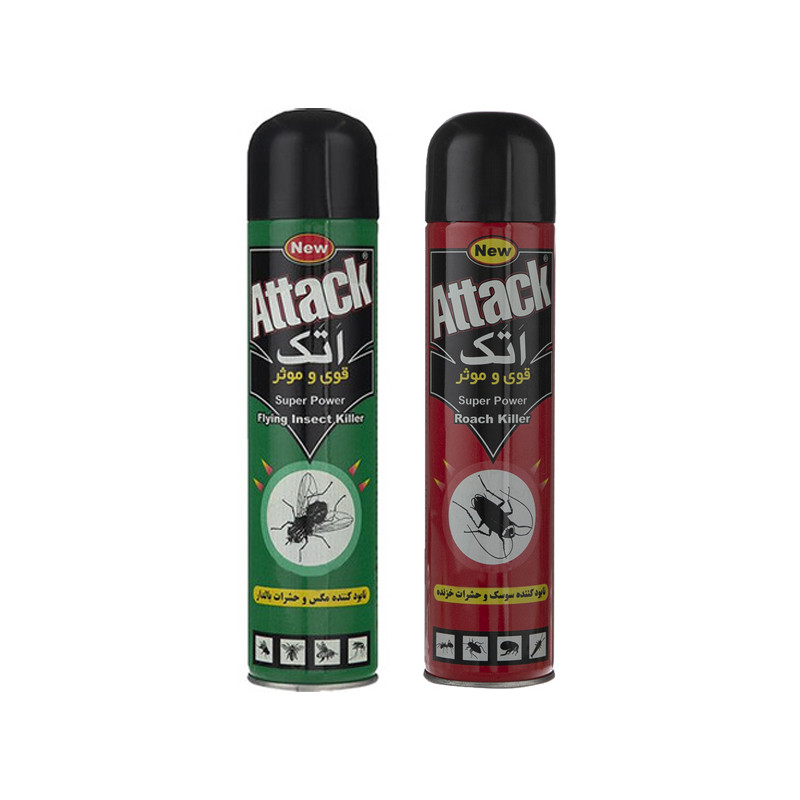 اسپری سوسک کش اتک مدل Bundle حجم 400 میلی لیتر مجموعه 2 عددی
