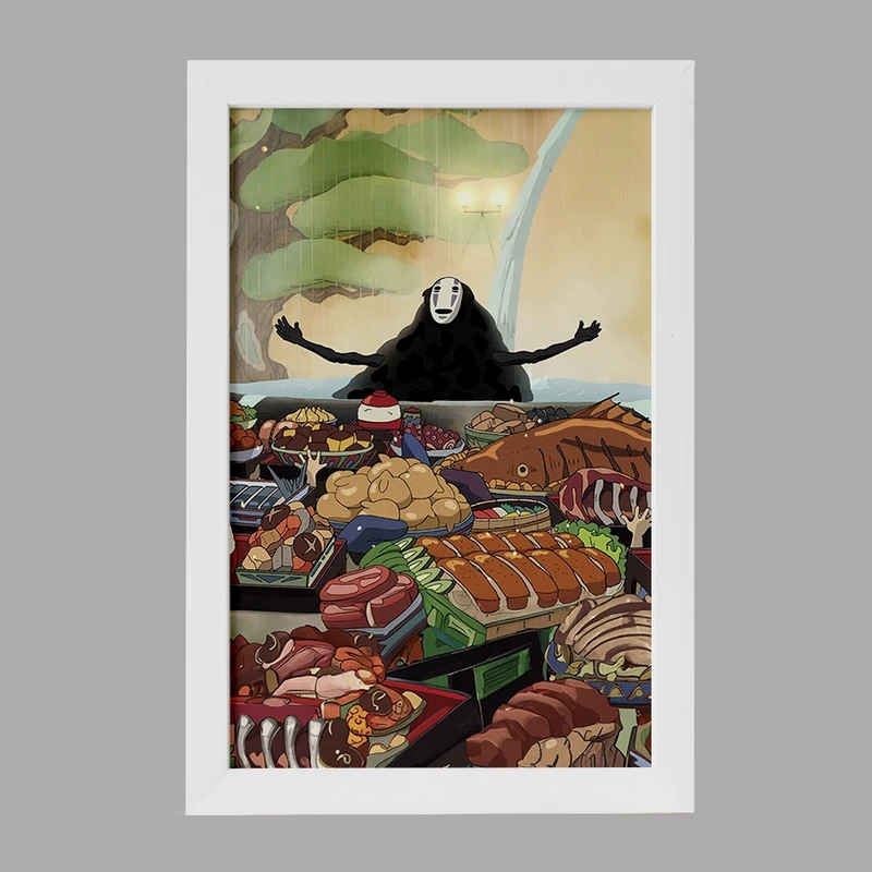 تابلو خندالو مدل انیمه شهر اشباح (Spirited Away) کد F968