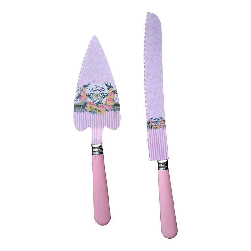  ست کارد و کفگیر سرو کیک روک مدل Butterfly