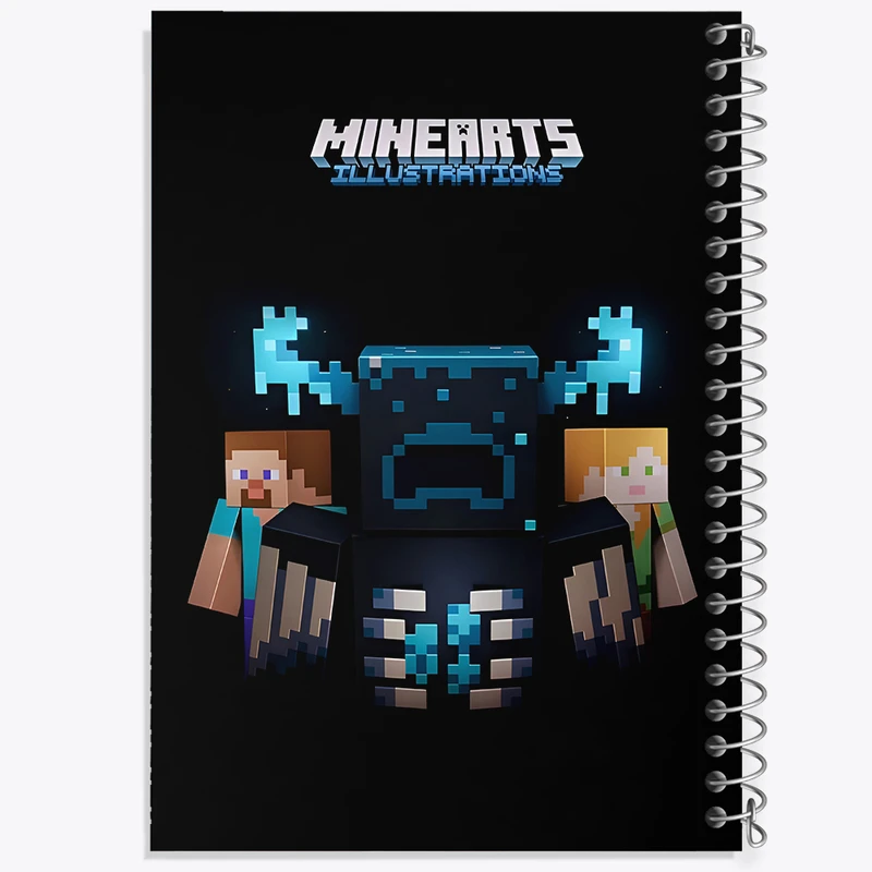 دفتر ژورنال نویسی 50 برگ خندالو مدل نقطه ای طرح ماینکرافت (Minecraft) کد N5195