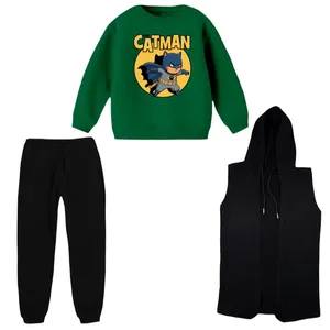 ست 3 تکه لباس راحتی بچگانه مدل بتمن  