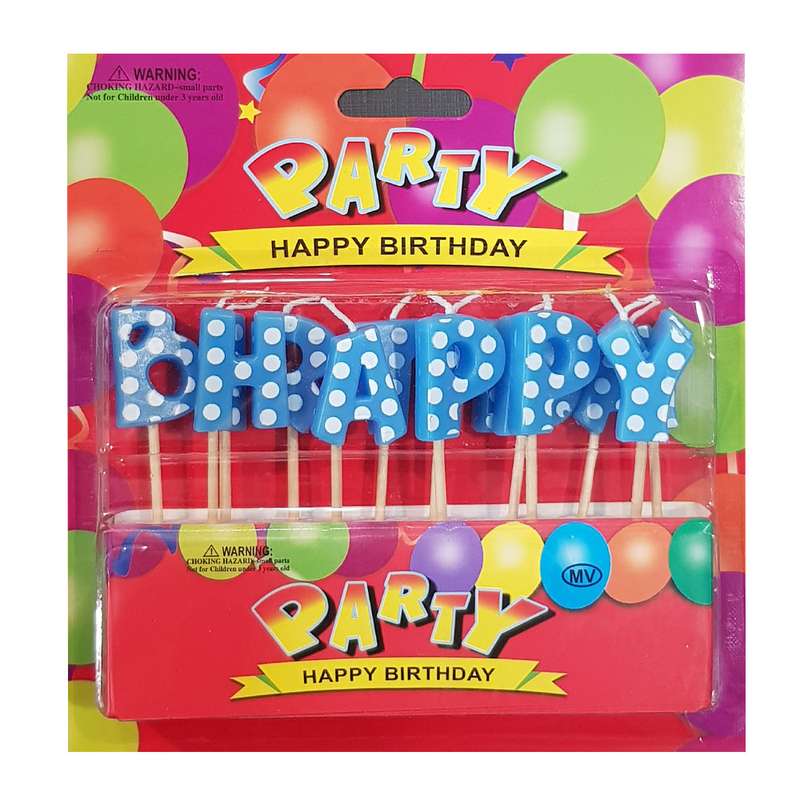 شمع تولد مدل هپی برزدی خالدار