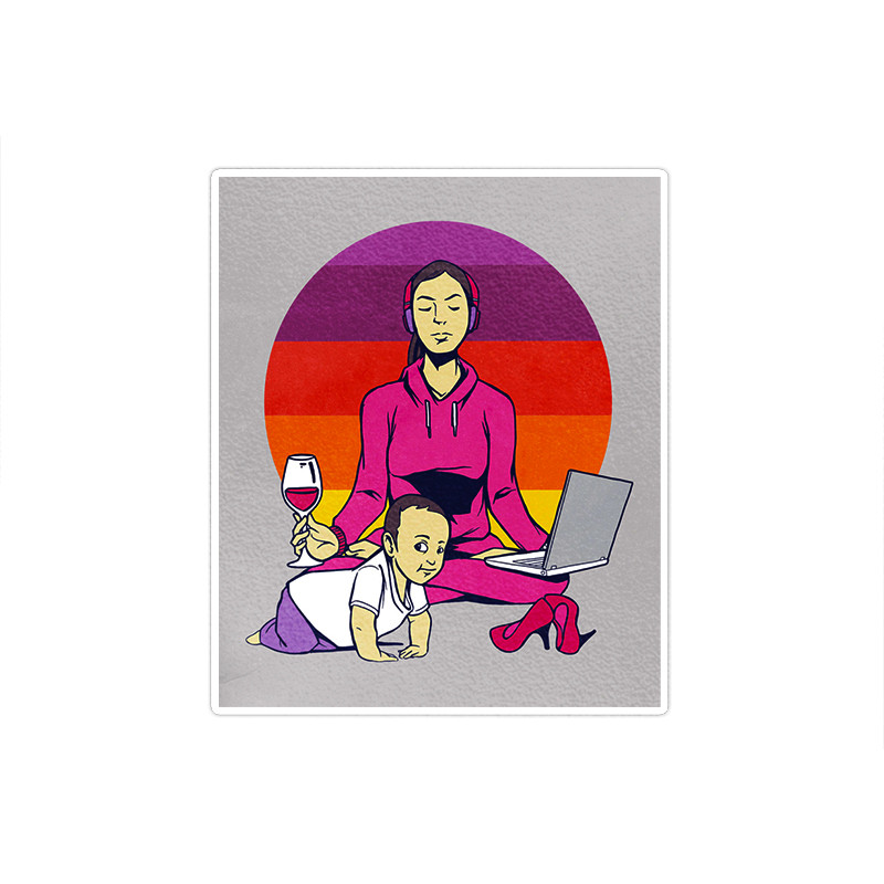 استیکر تزئینی موبایل و تبلت ماسا دیزاین مدل stkv0201 طرح یوگا