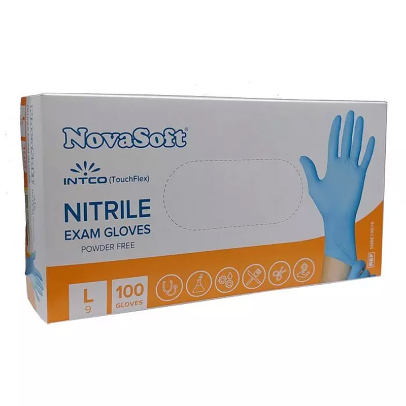 دستکش نیتریل نواسافت مدل 01L سایز لارج بسته 100 عددی