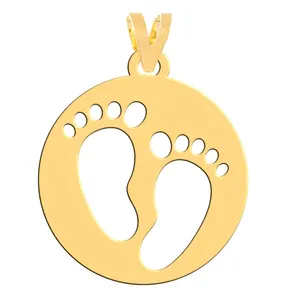 آویز گردنبند طلا 18 عیار زنانه فرشته طرح رد پا مدل    WNL-000490