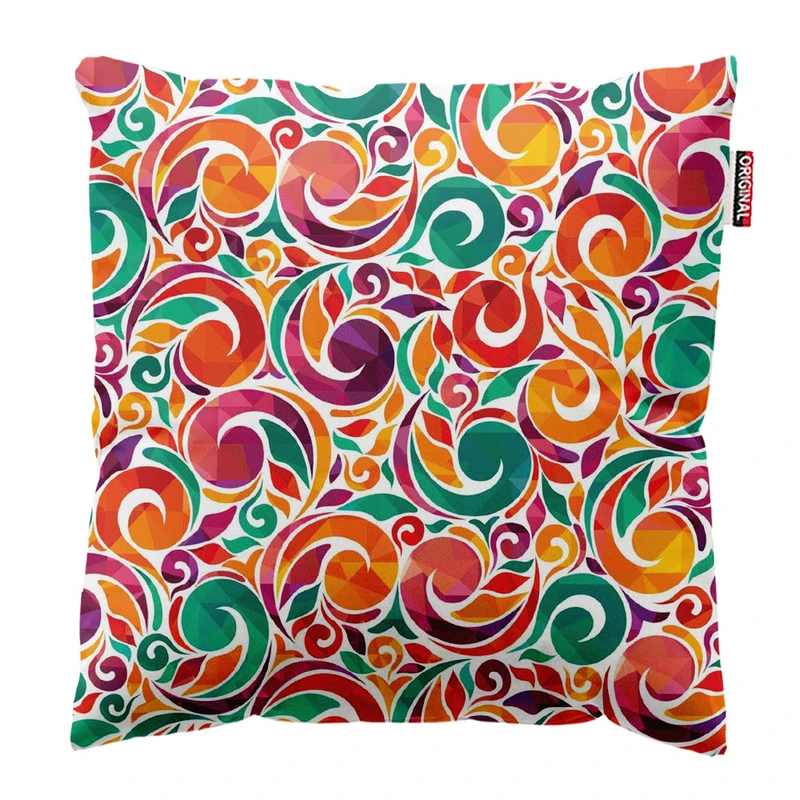 کوسن پاد آفرین طرح گل زیبا کد 1754 سایز 30*30 سانتی متر