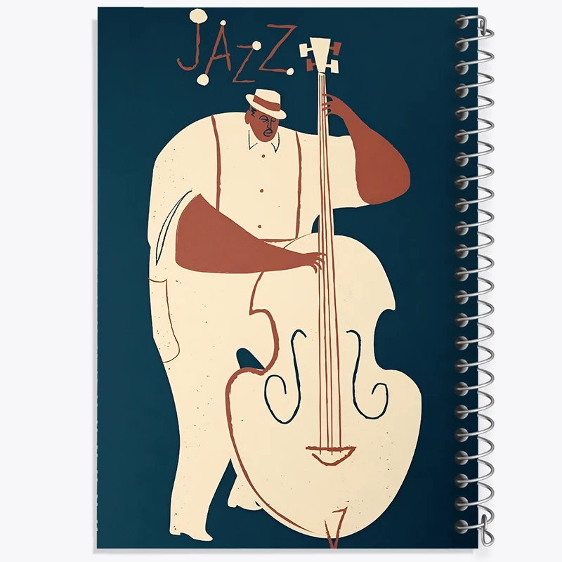 دفتر مشق 50 برگ خندالو طرح نوازنده کد F7408