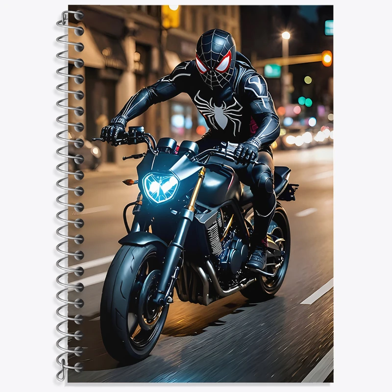 دفتر زبان 50 برگ خندالو مدل سه خط طرح مرد عنکبوتی (Spider Man) کد N4731