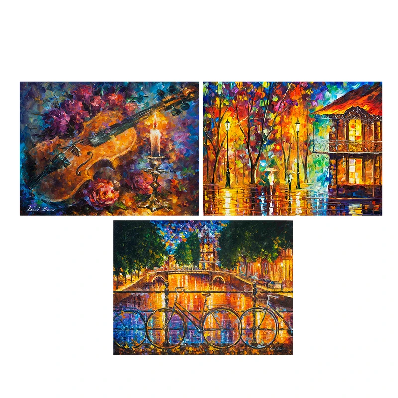 تابلو شاسی طرح آثار لئونید آفرمو کد SET025 مجموعه 3 عددی